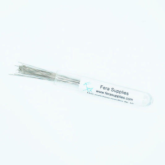 25 Silver tip hair punching needles